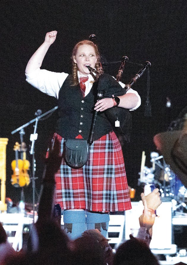 Bagpiper performing at Country Fan Fest in Tooele, Utah during a Veteran's celebration